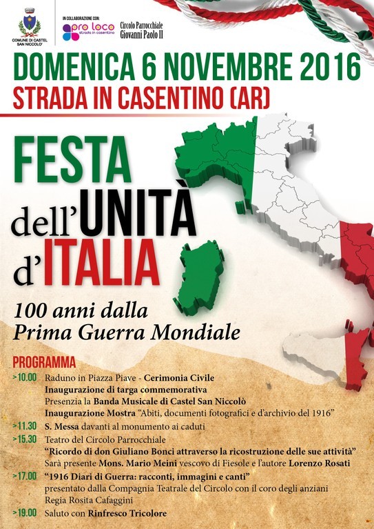 Locandina Festa dell'Unità d'Italia